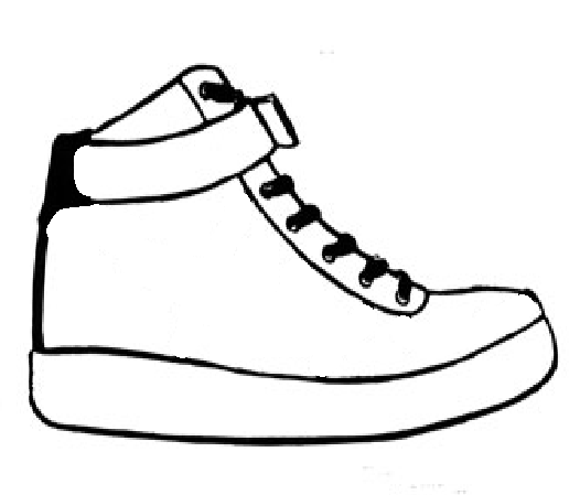 Shoe outline template.