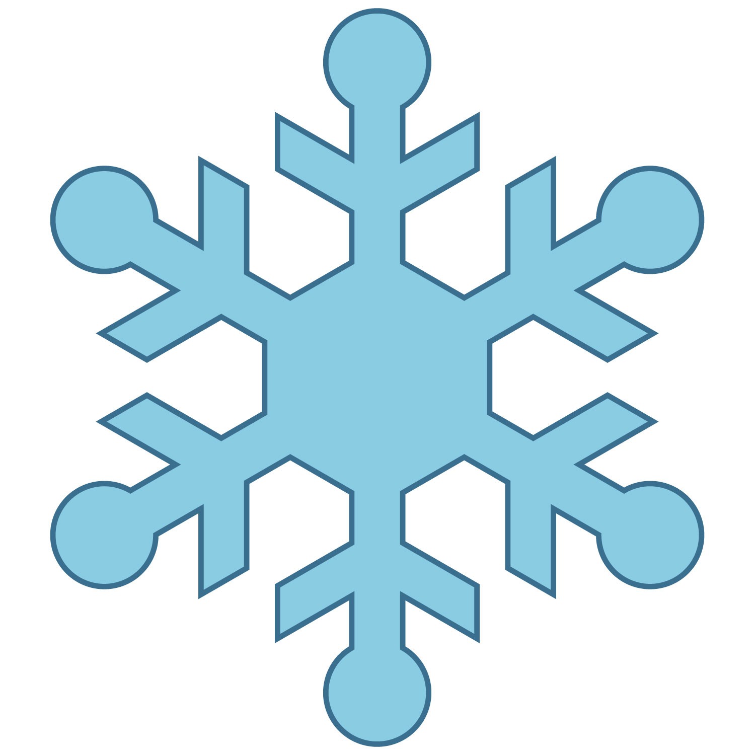 Simple snowflake clipart.