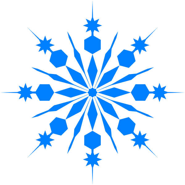Blue snowflake cliparts.