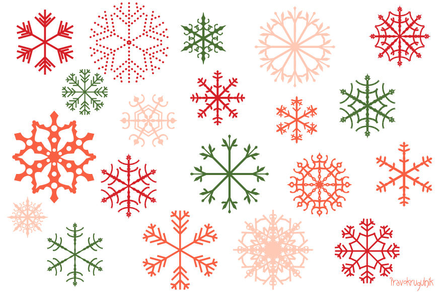 Red christmas snowflakes.