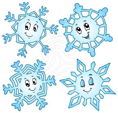 Cute snowflake clipart.
