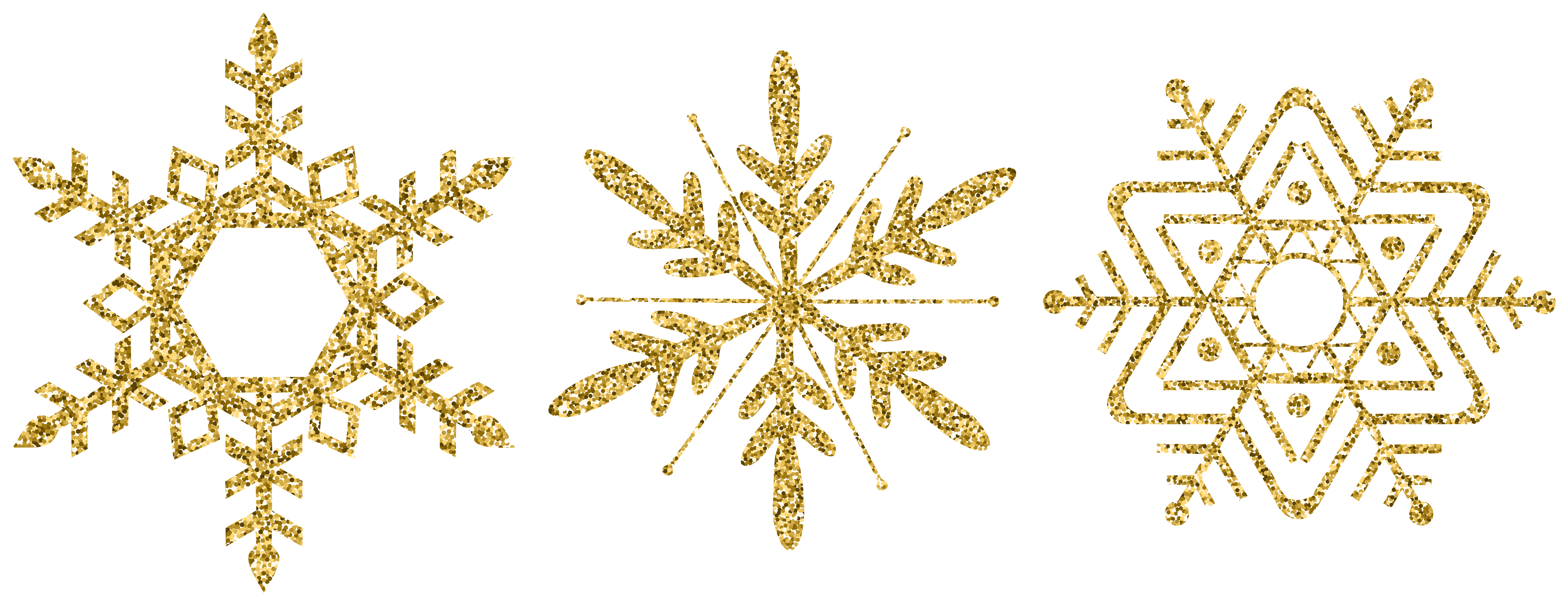 Gold decorative snowflake.