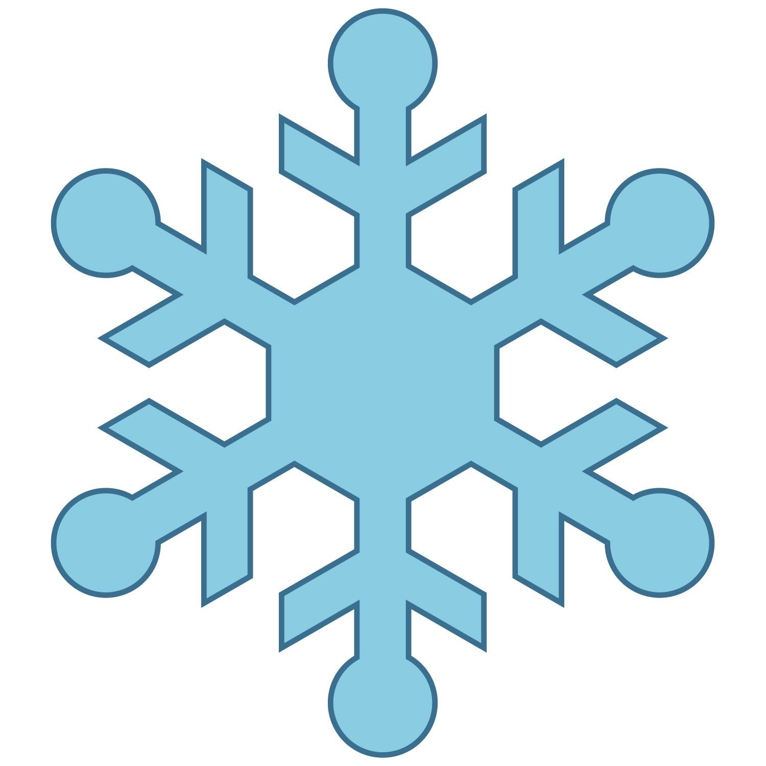 Simple snowflakes clipart.