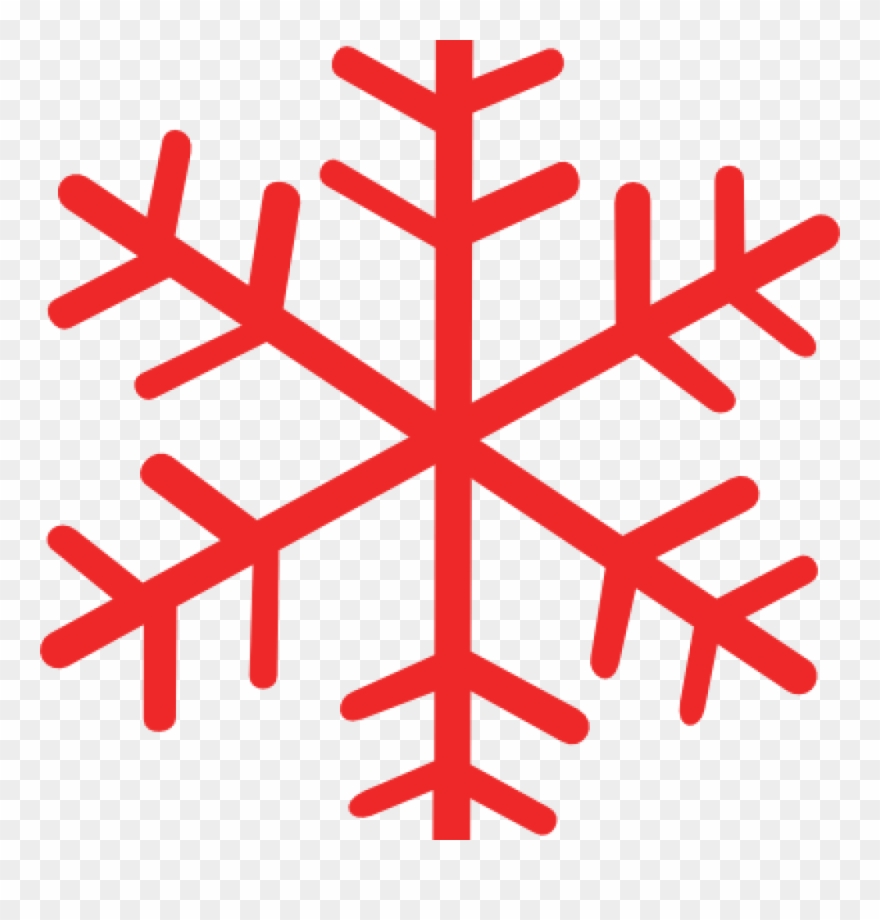Red snowflake clipart.
