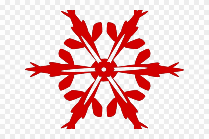 Snowflake clipart red.