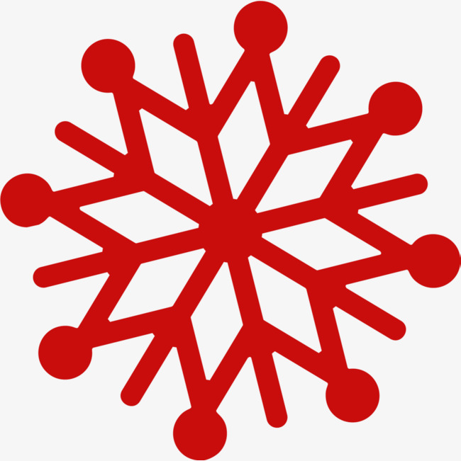 Red snowflake clipart.