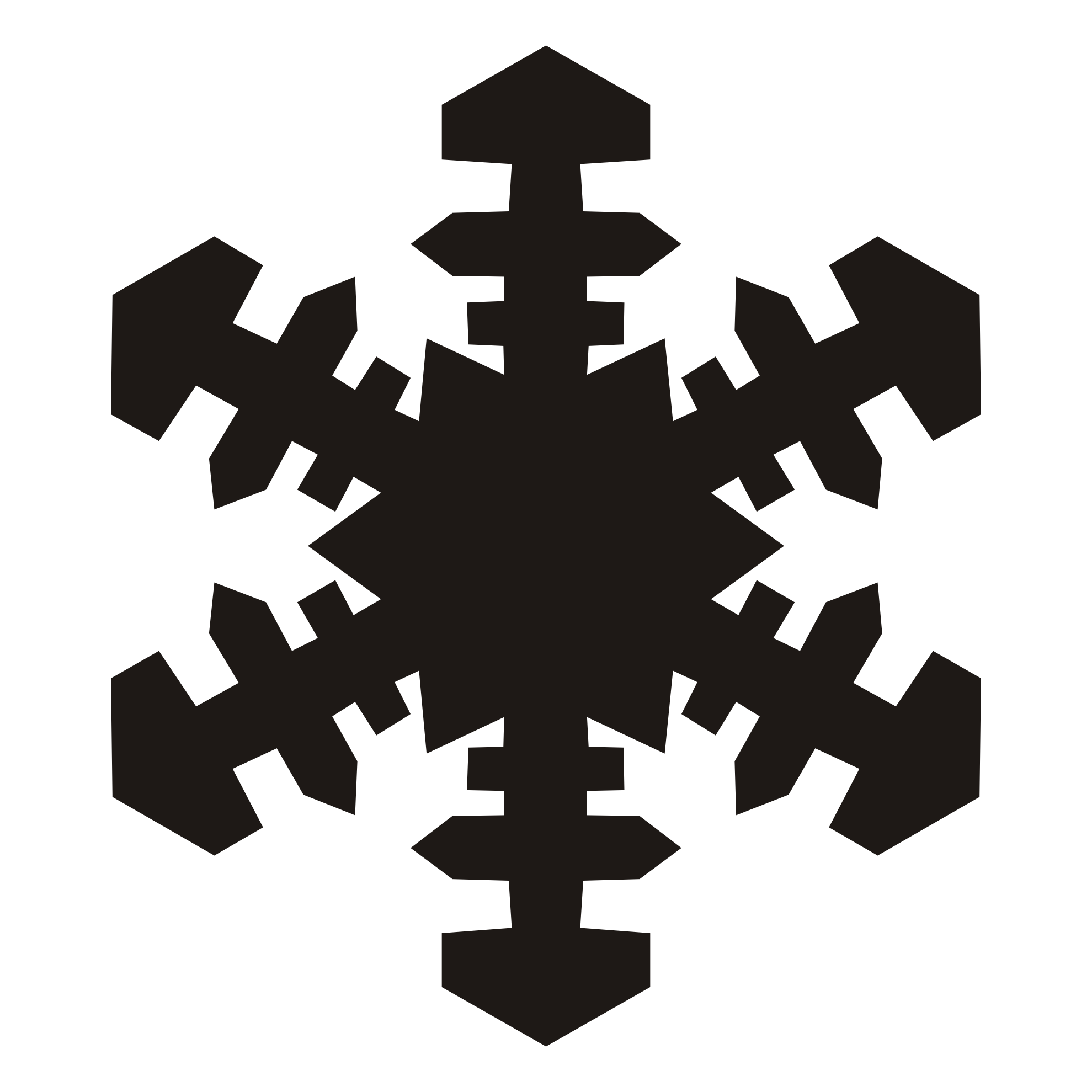 Free snowflake silhouette.