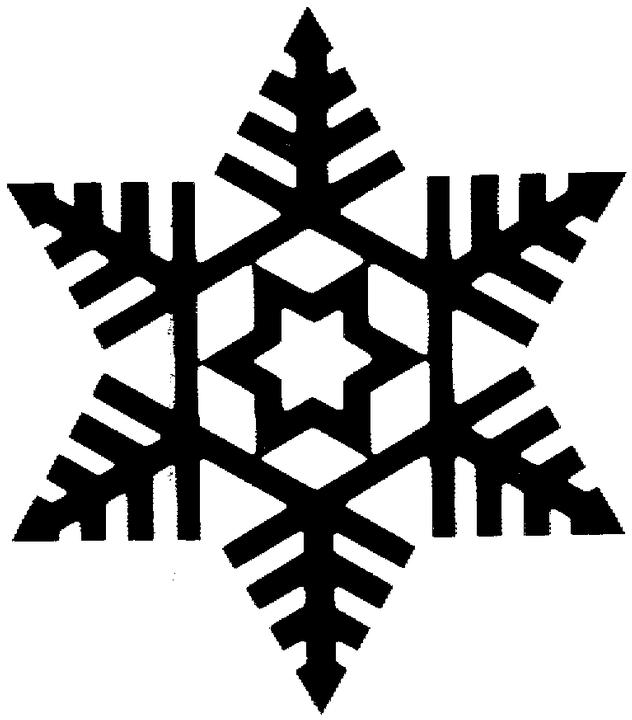 Simple snowflake clipart.