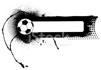 Soccer ball abstract banner Clipart Image
