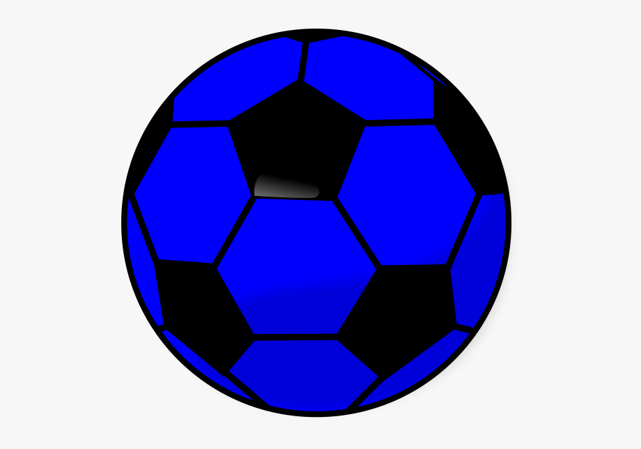 Soccer Ball Blue Clip Art