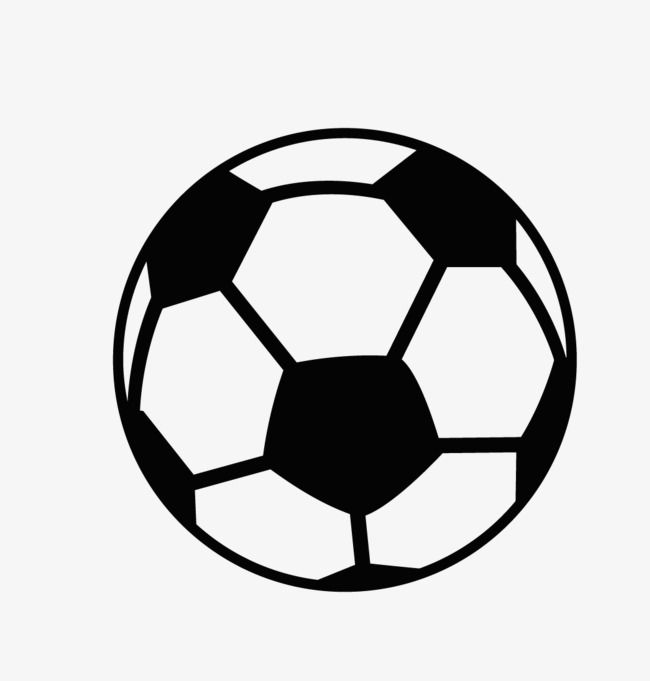 Cartoon Black And White Football Logo, Football Clipart