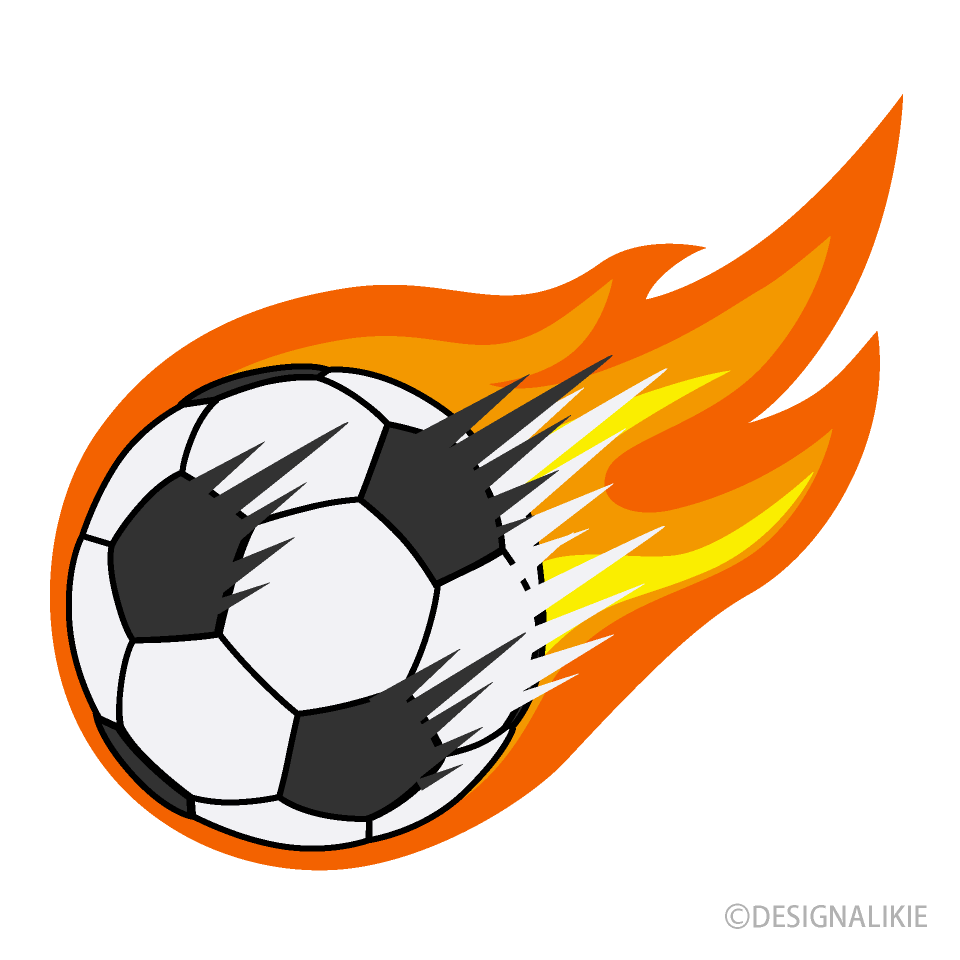 Free Amazing Flame Soccer Ball Image