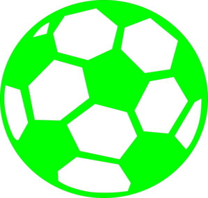 Green soccer ball.