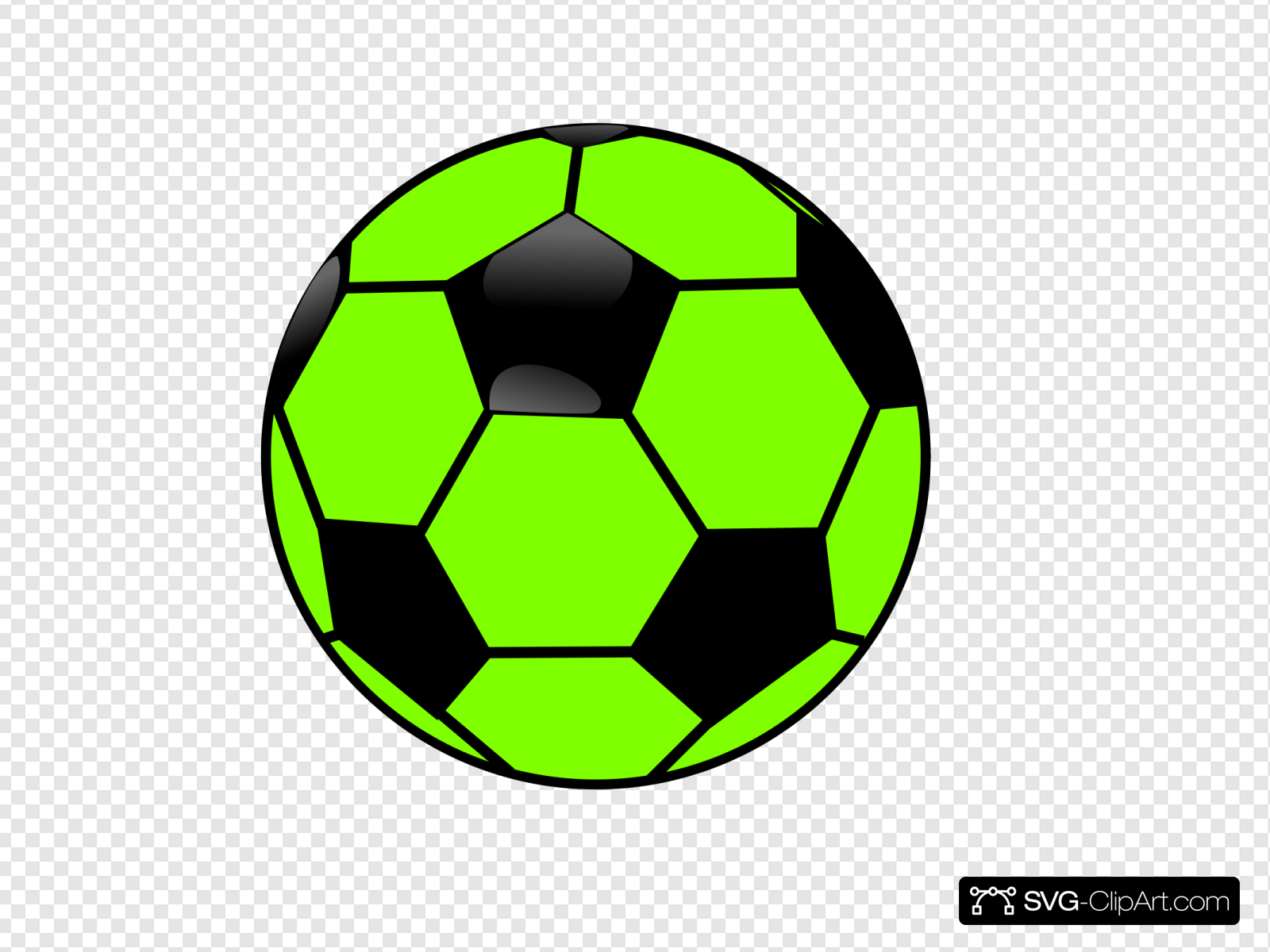 Green And Black Soccer Ball Clip art, Icon and SVG