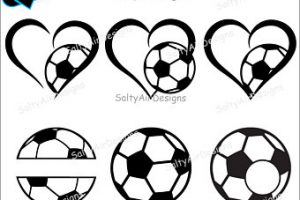 Half soccer ball clipart