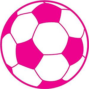 Pink soccer ball clipart