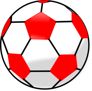 Red Soccerball clip art
