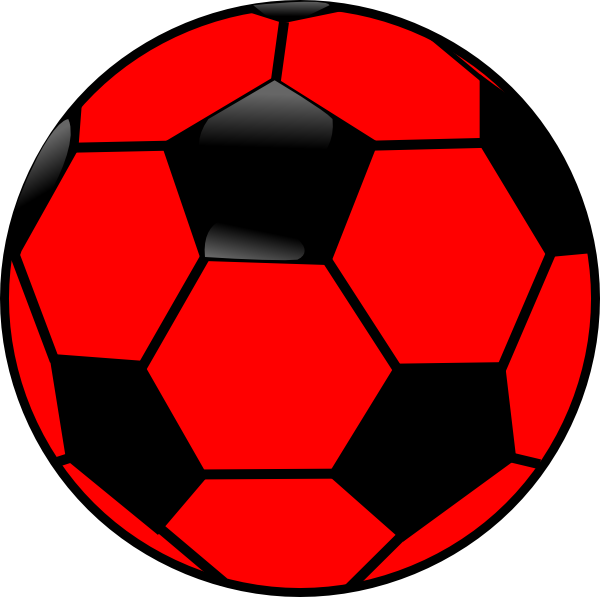Red Soccer Ball Clip Art Free Clipart Images