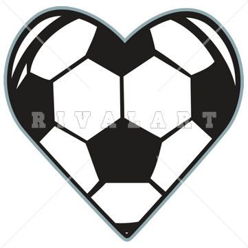 Heart Shaped Soccer Ball Clip Art Clipart