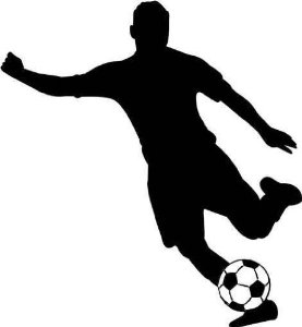 Free soccer silhouette.