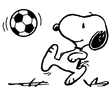 Snoopy soccer player.