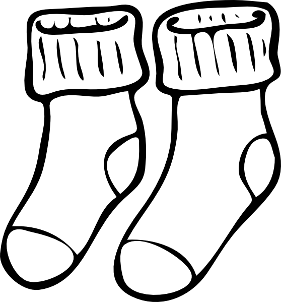 Free Sock Clipart Black And White, Download Free Clip Art
