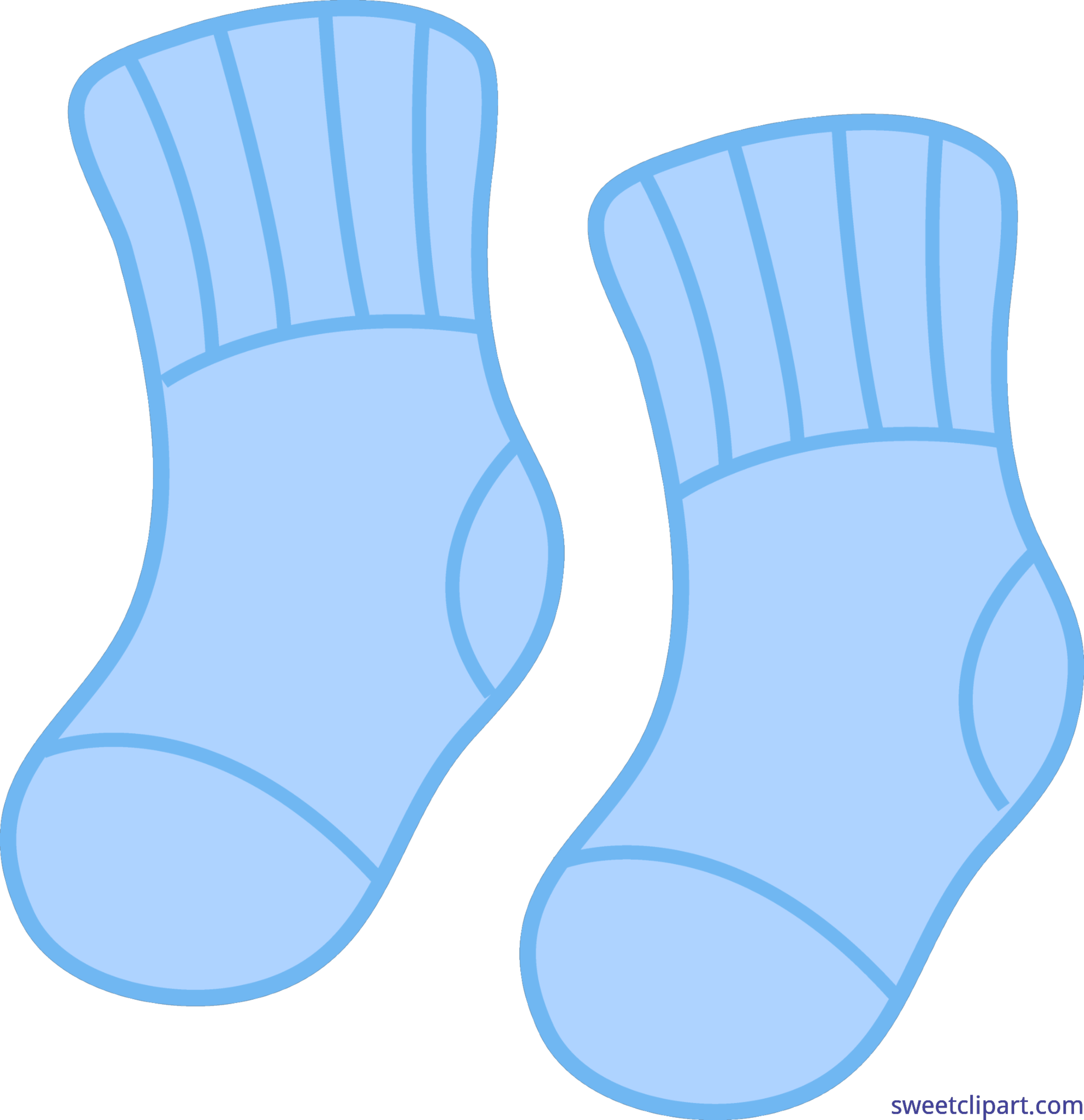 Baby Boy Socks Blue Clip Art