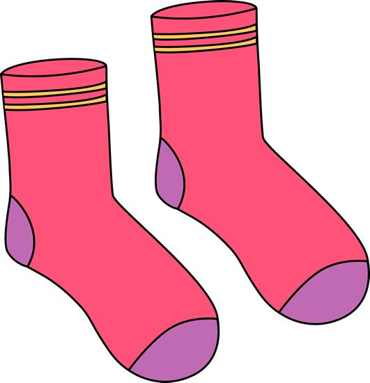 Pink pair of socks clip art clothes graphics