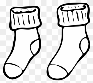 socks clipart black and white