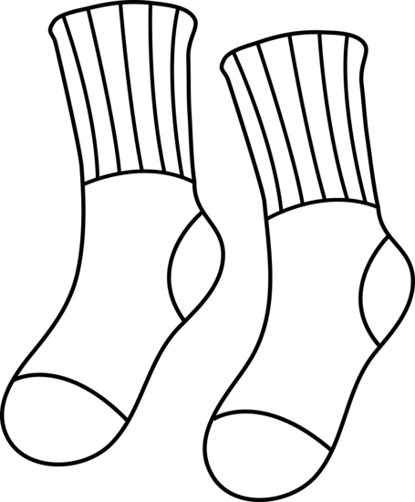 socks clipart outline