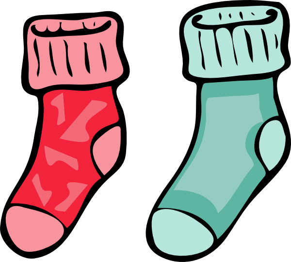 Clipart rainbow socks.
