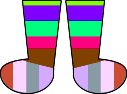Color Wheel of Rainbow Socks clipart