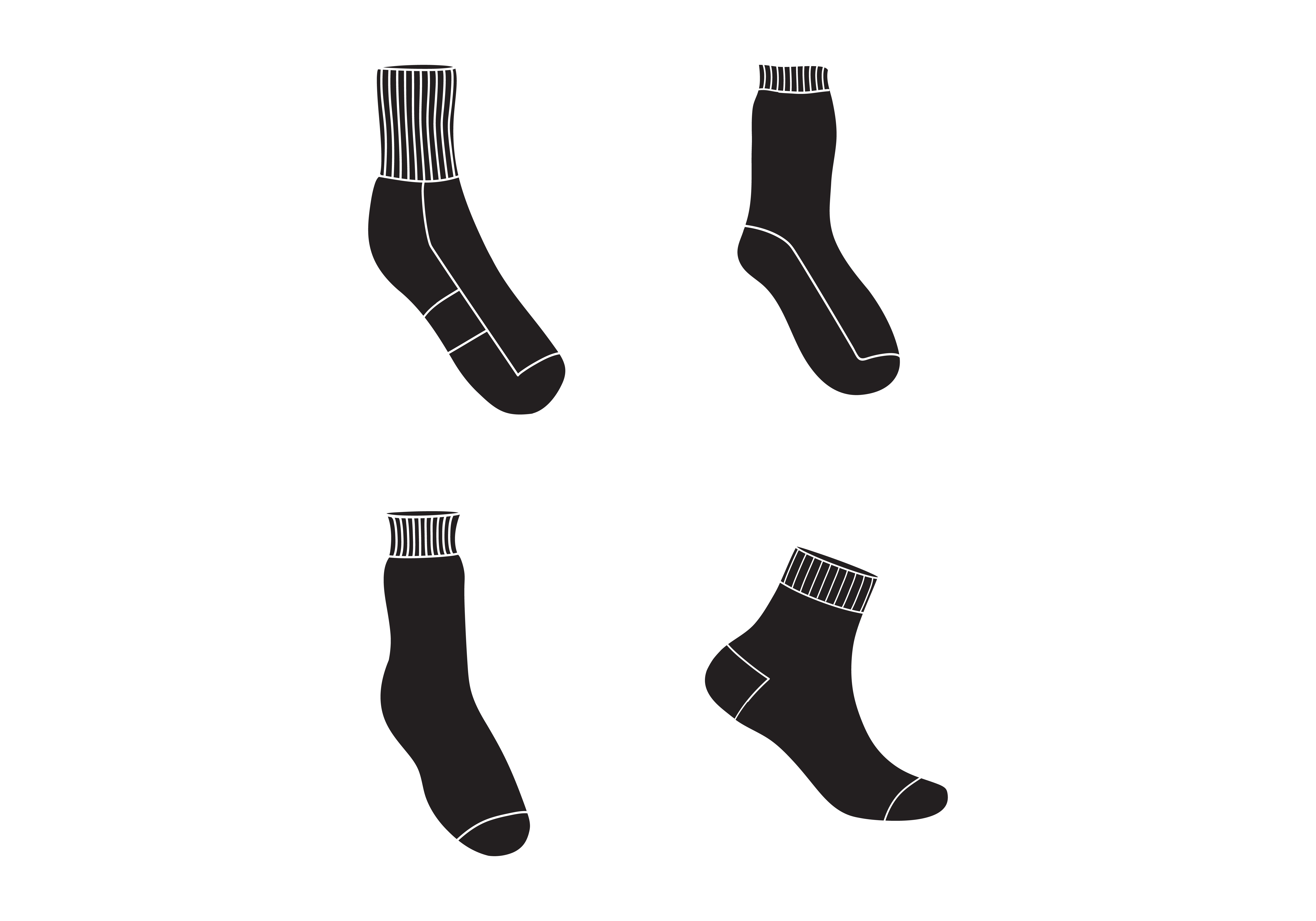 Silhouette simple socks.