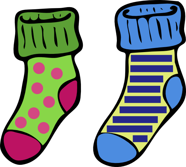 socks clipart spotty