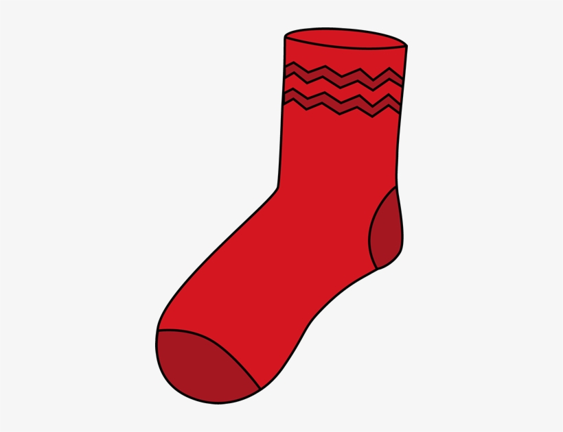 Red sock clip.