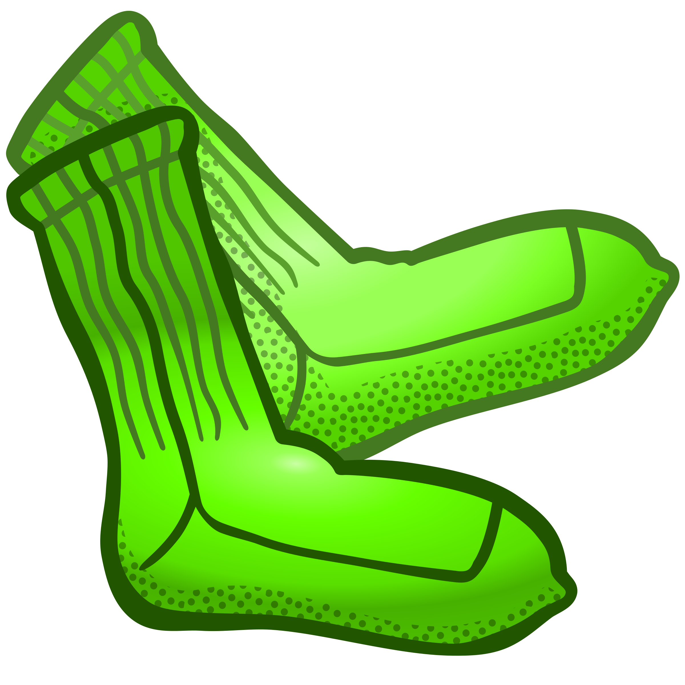 Green socks vector.