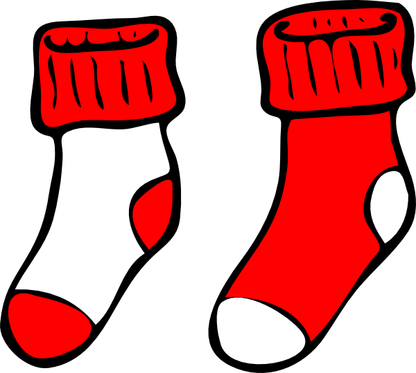 Red socks vector.