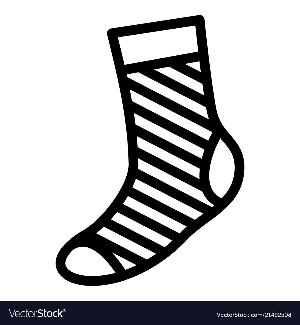 Striped sock icon.