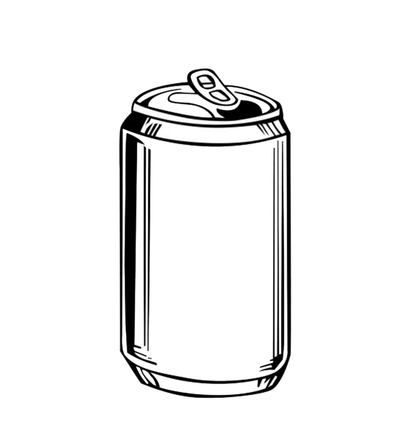 Soda Can Clipart Black And White
