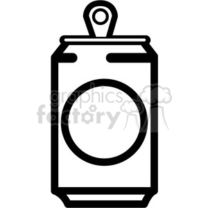 Soda can icon with round label clipart