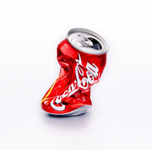 Crushed coke can.