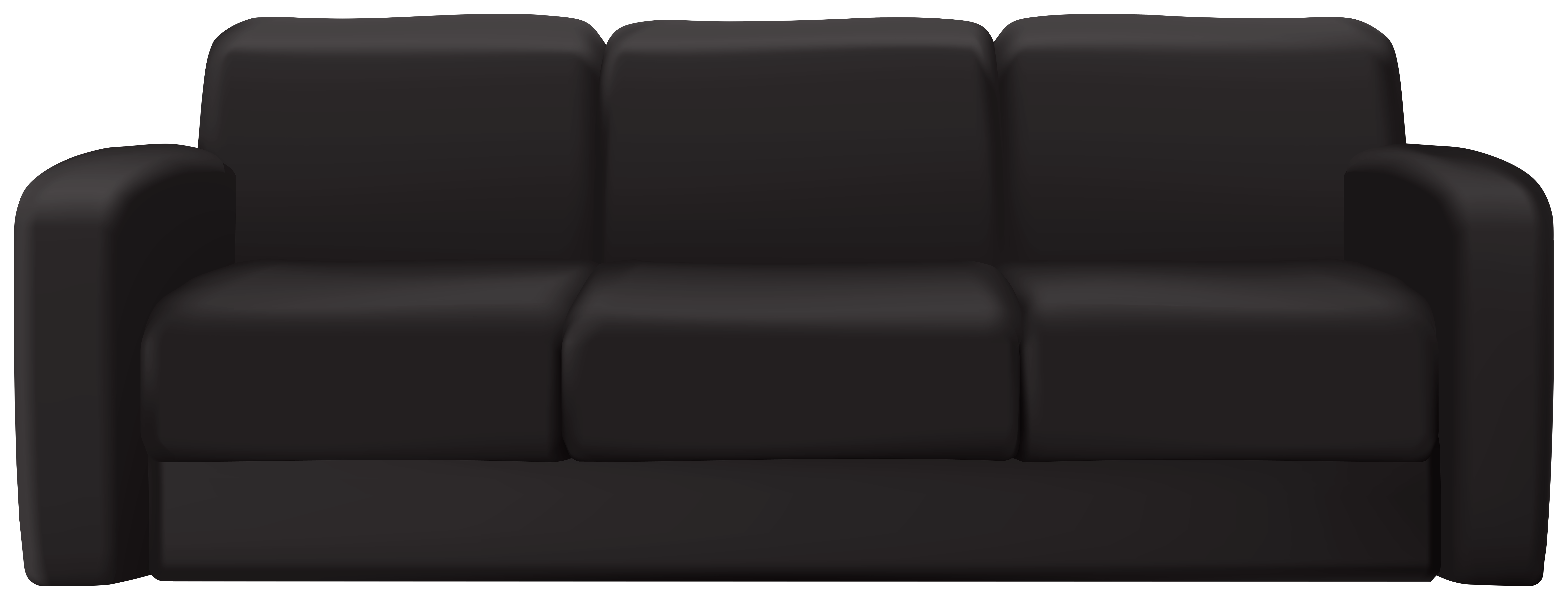 Black sofa png.