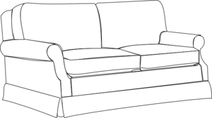sofa clipart black