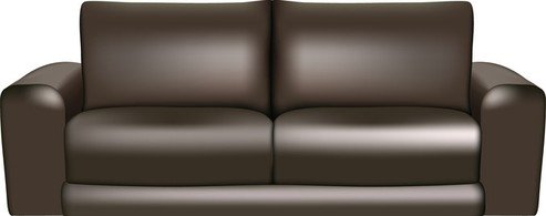 sofa clipart brown couch