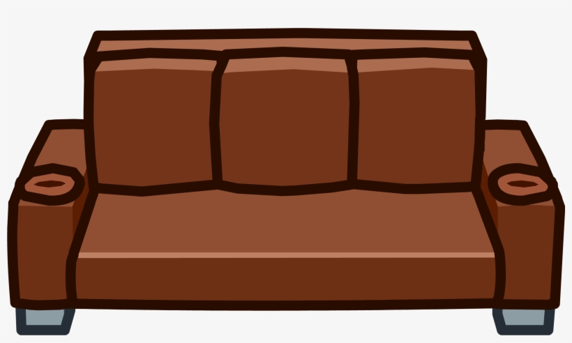 Brown designer couch.