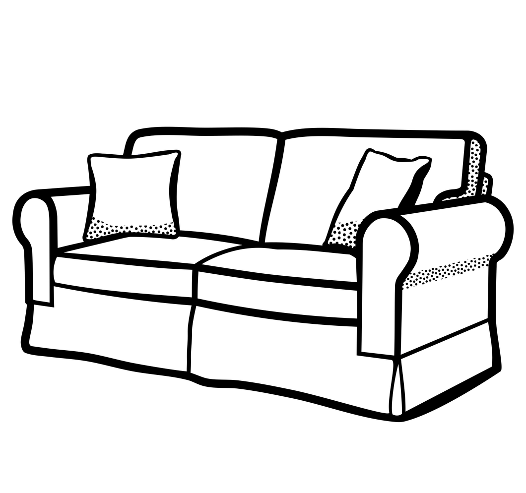 Couch clipart cute.