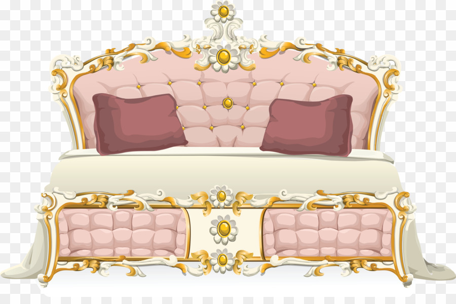 Fancy Bed PNG Couch Bedroom Clipart download