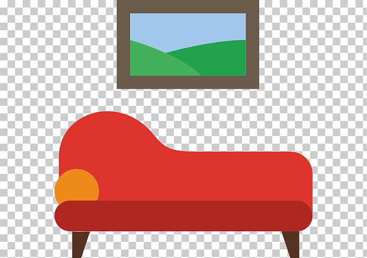 Living room Furniture Scalable Graphics Couch Icon, A red
