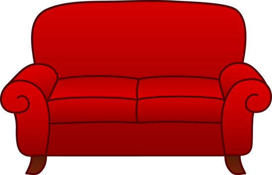 Red sofa clip.
