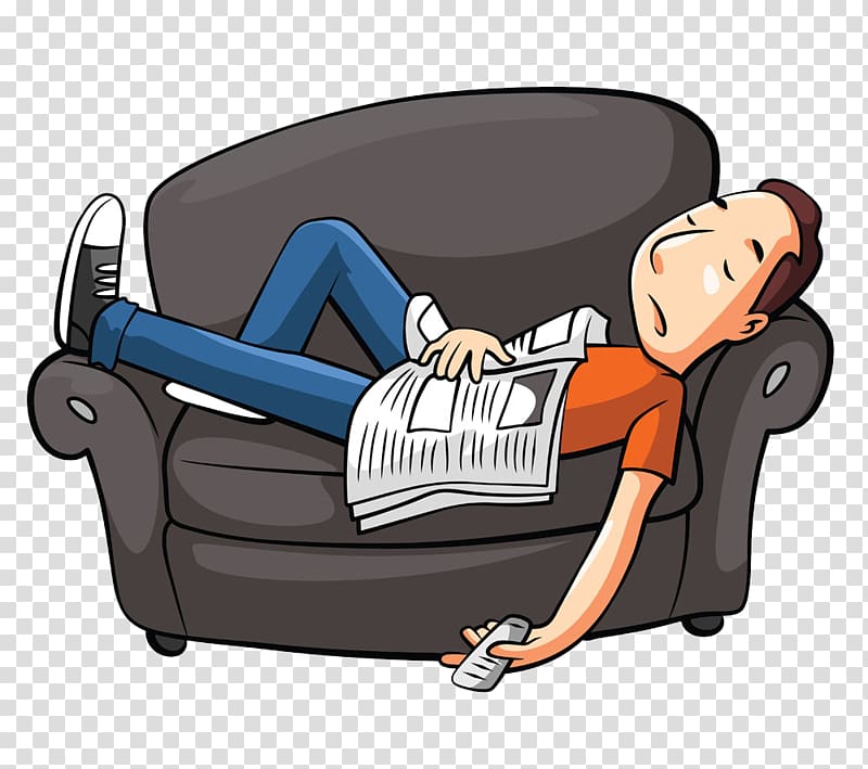 Man lying on sofa art, , Man lying asleep transparent